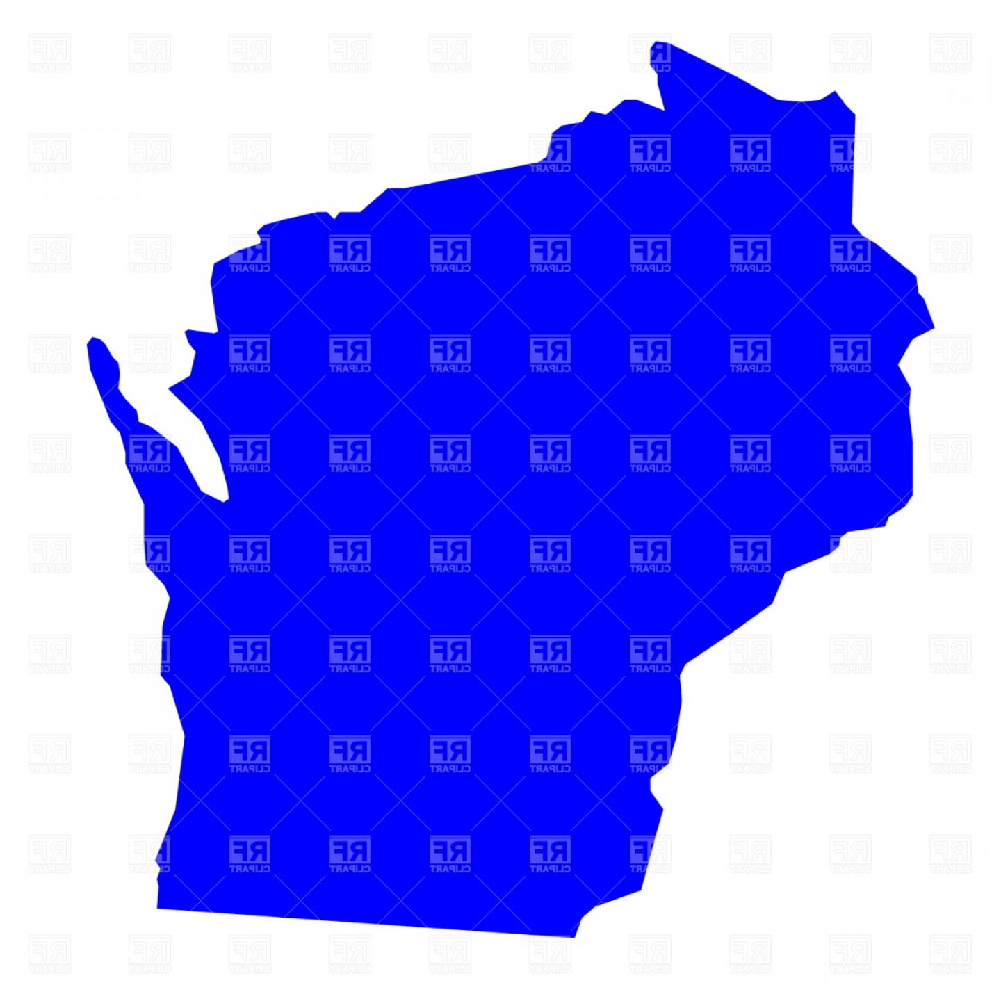 1440x1440 Wisconsin State And Usa Outline And Flag Vector Clipart Soidergi