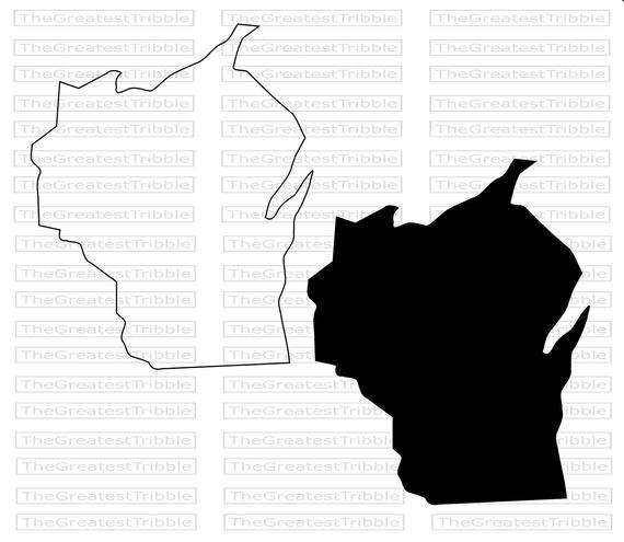 570x495 Wisconsin State Map Png Vector Graphic Clip Art Etsy