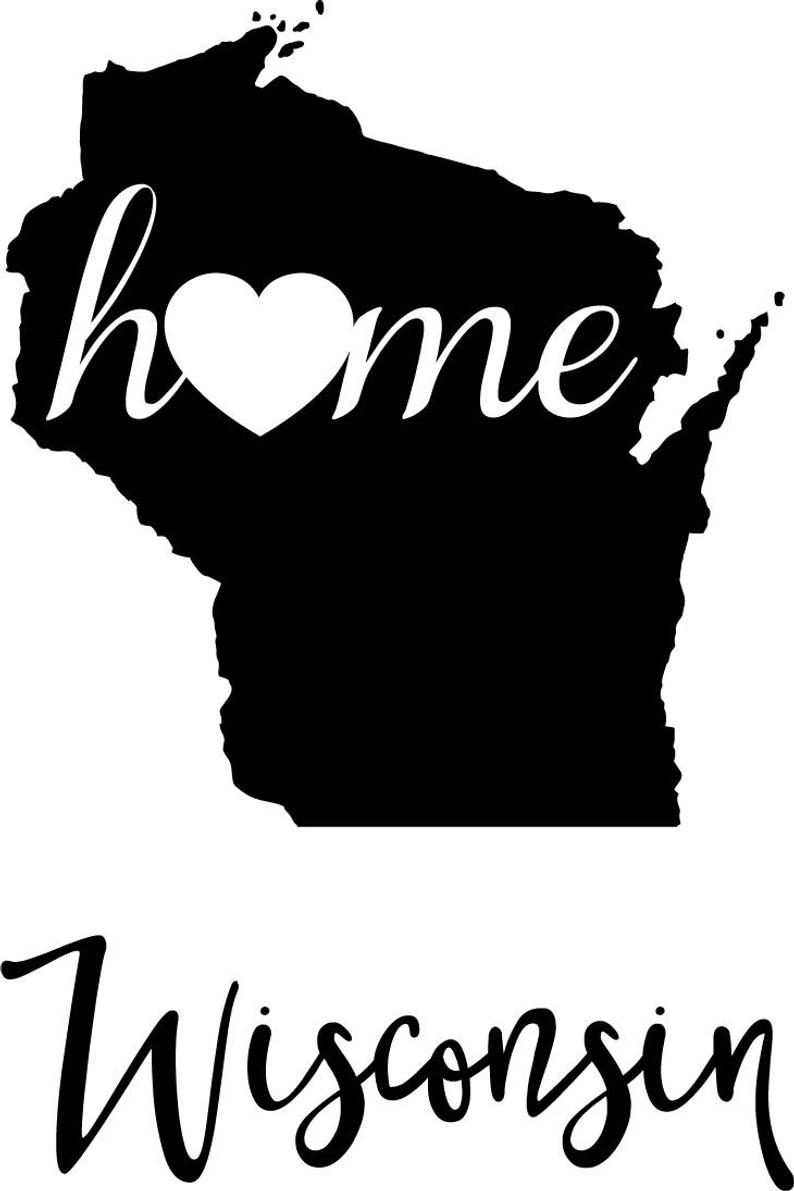 794x1191 Wisconsin State Map Digital Png Vector Etsy