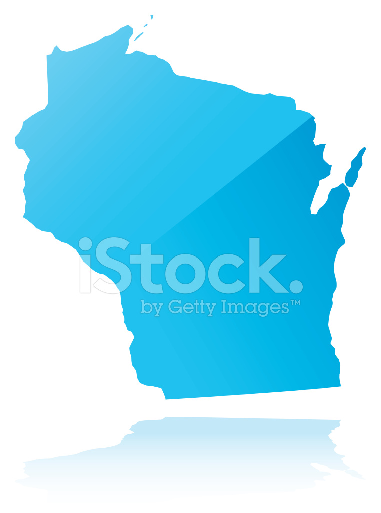 761x1024 Detailed Map Of Wisconsin State Stock Vector