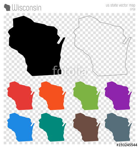 469x500 Wisconsin High Detailed Map Us State Silhouette Icon Isolated