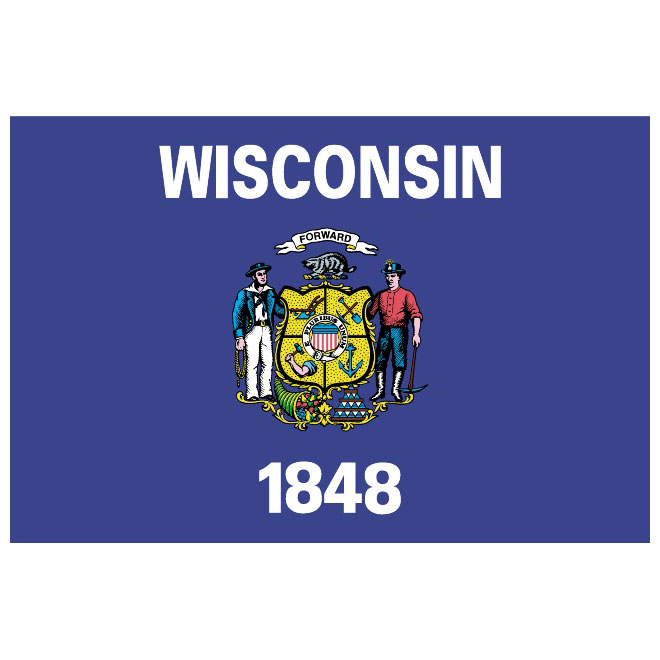 660x660 Wisconsin Vector Flag