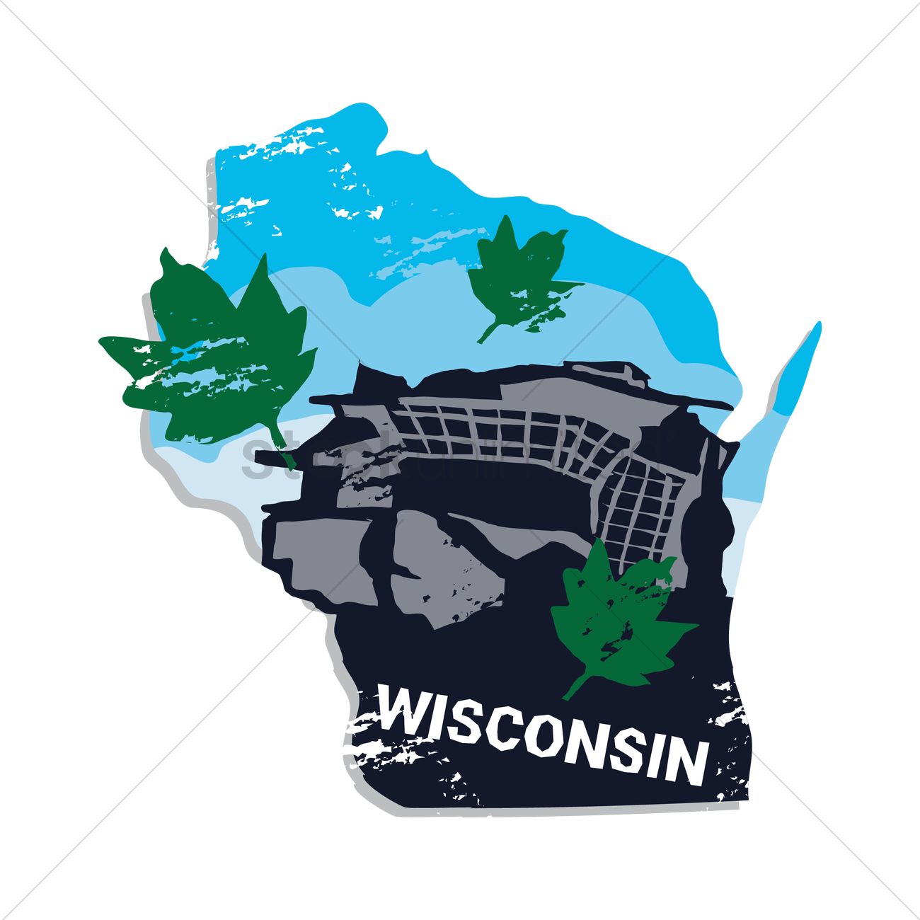 1300x1300 Free Wisconsin State Vector Image