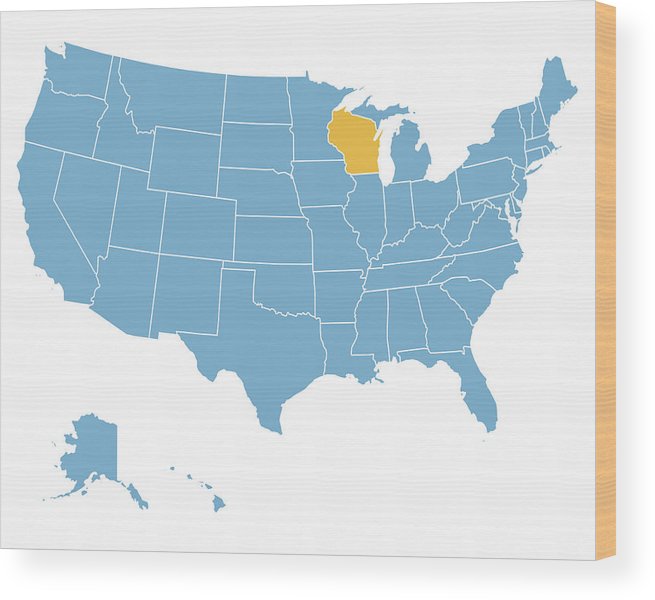 655x600 Usa Map Highlighting State Of Wisconsin