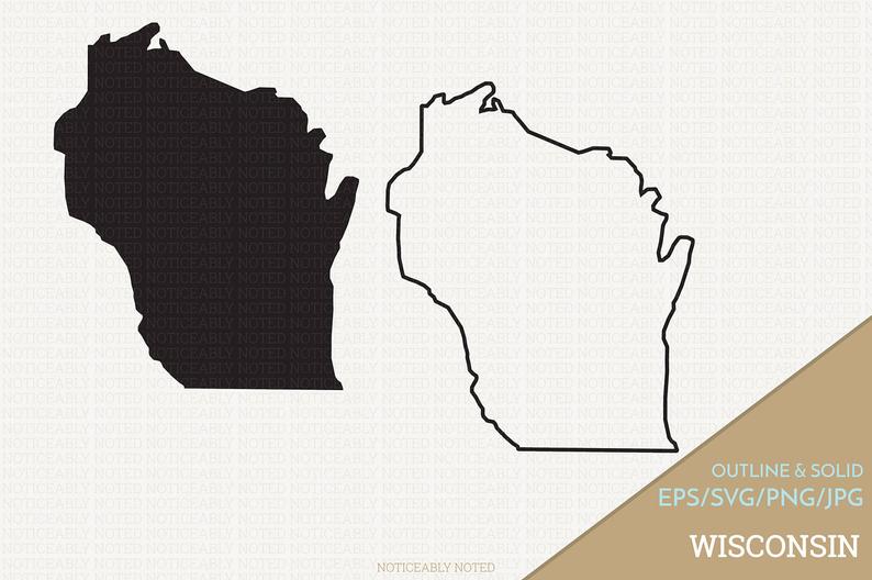 794x528 Wisconsin Vector State Clipart Wi Clip Art Wiscons Etsy