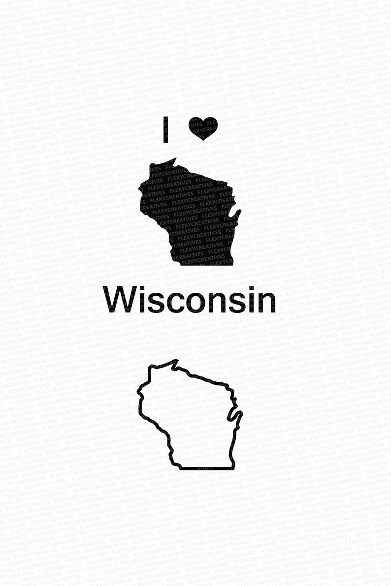 794x1191 Wisconsin Vector State Clipart Wisconsin Clip Art Wisconsin Etsy