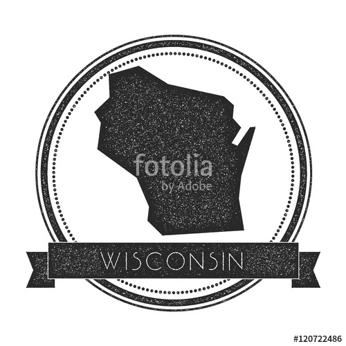 500x500 Wisconsin Vector Map St Retro Distressed Insignia With Us