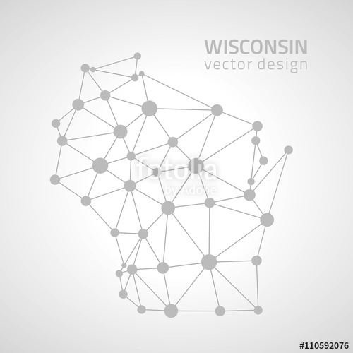 500x500 Wisconsin Vector Outline Map Stock Image And Royalty Free Vector