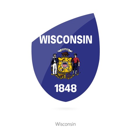 450x450 Flag Of Wisconsin Vector Illustration Royalty Free Vector Graphics