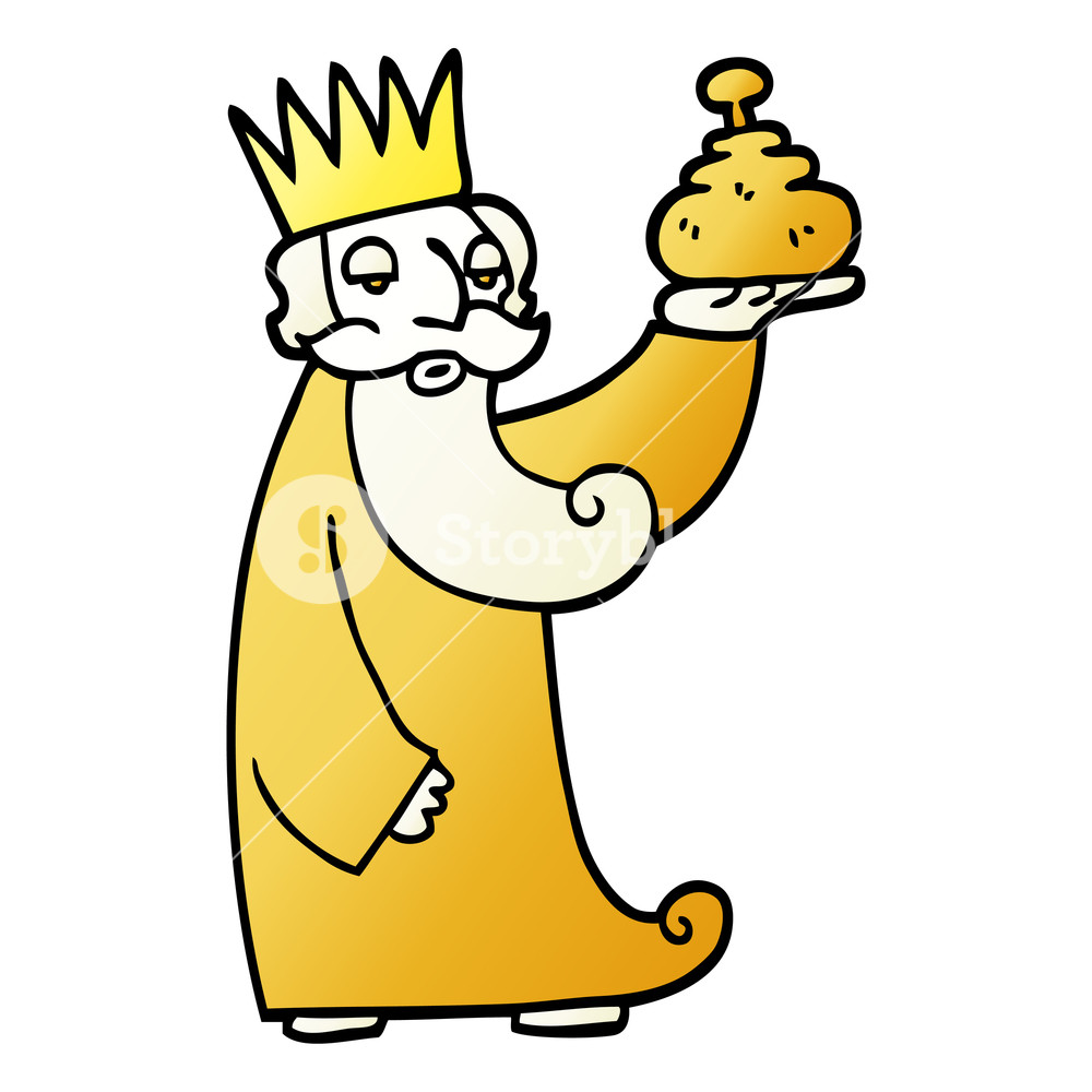 1000x1000 One Of The Three Wise Men Vector Gradient Illustration Cartoon
