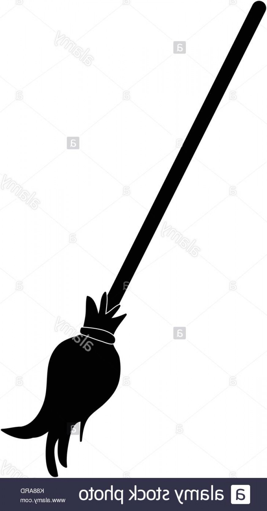 872x1668 Halloween Creepy Scary Witches Broomstick Vector Symbol Icon