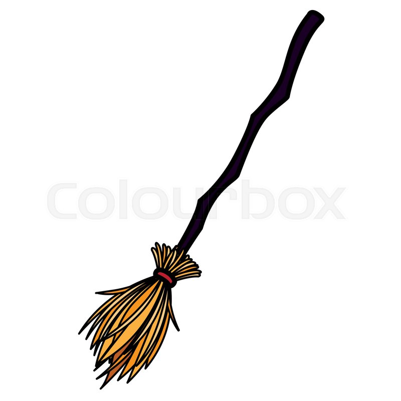 800x800 Halloween Witch Broom Icon Vector Stock Vector Colourbox