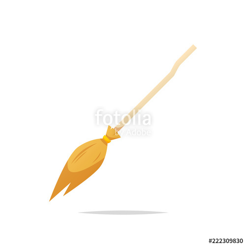 500x500 Witch Broom Vector Isolated Stock Image And Royalty Free Vector