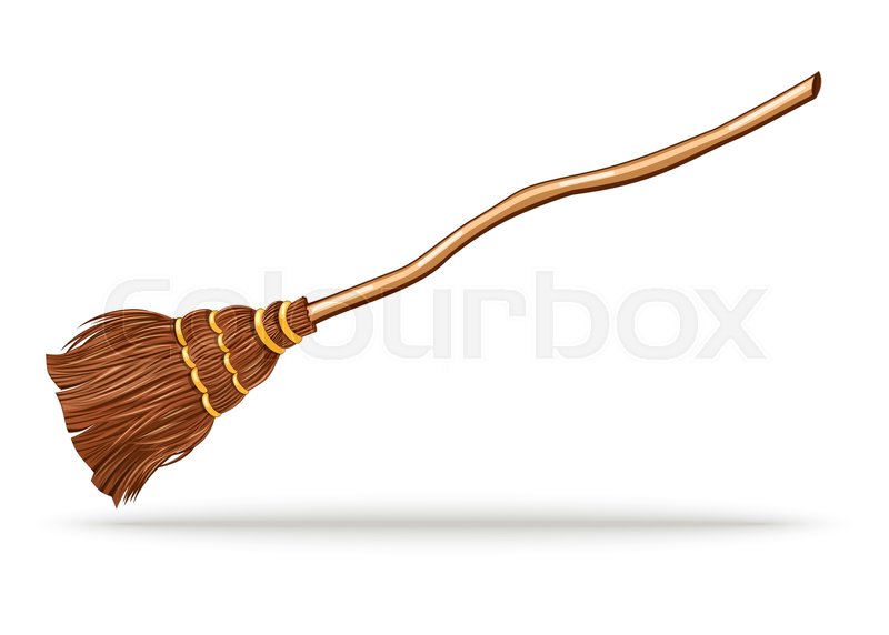 800x572 Witch Broom Cartoon Symbol Icon Stock Vector Colourbox