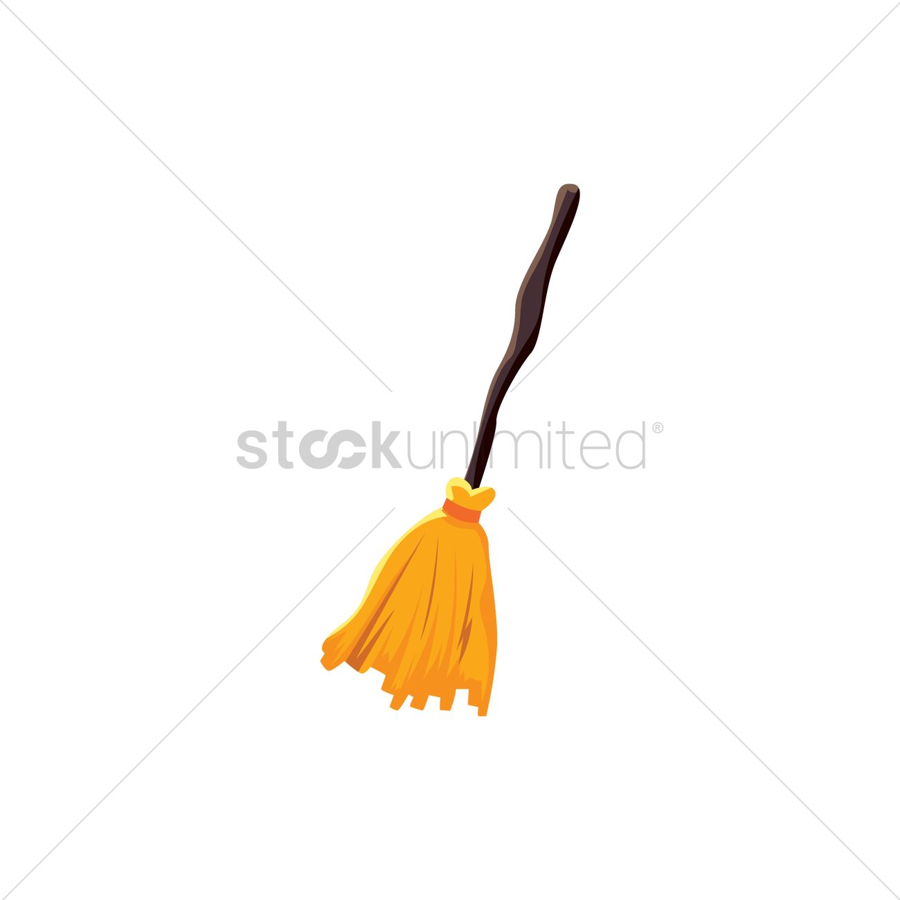 1300x1300 Witch Broomstick Vector Image