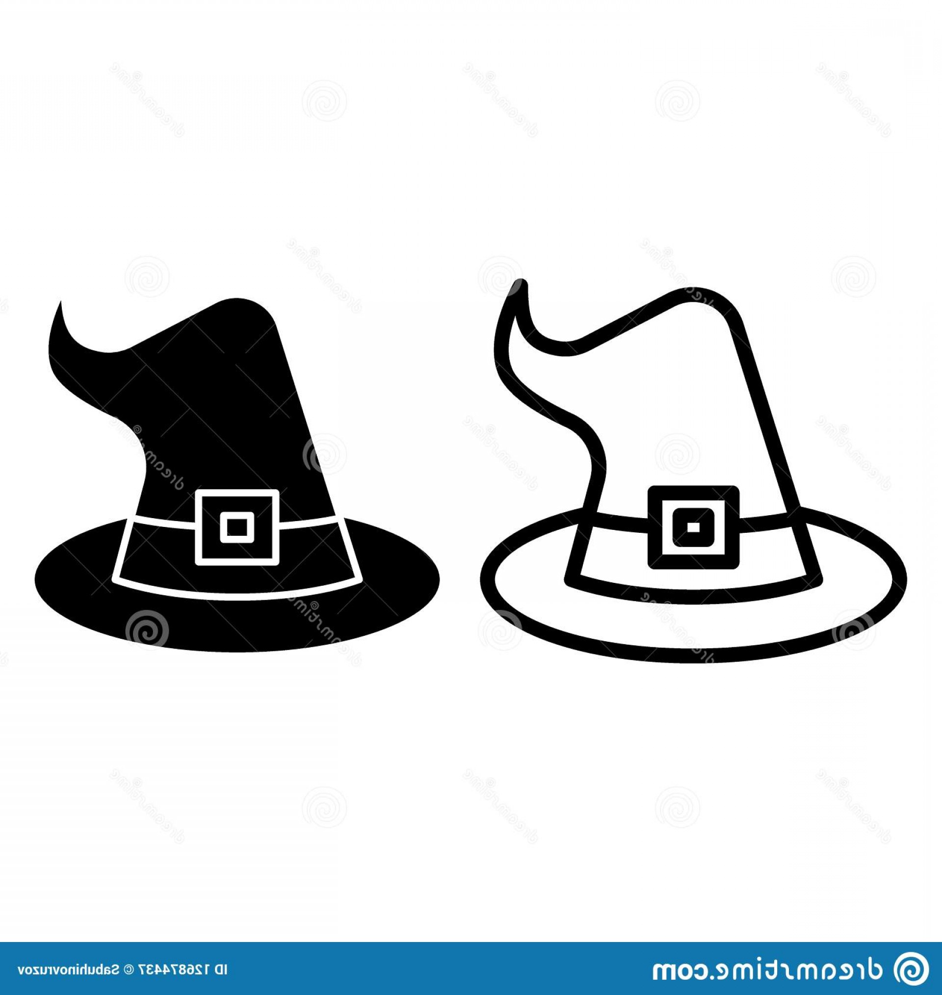 1920x2028 Witch Hat Line Glyph Icon Wizard Hat Vector Illustration Isolated
