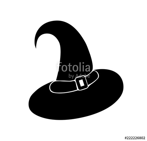 500x479 Witch Hat Vector Icon Hats With Straps And Buckles Witch Hat