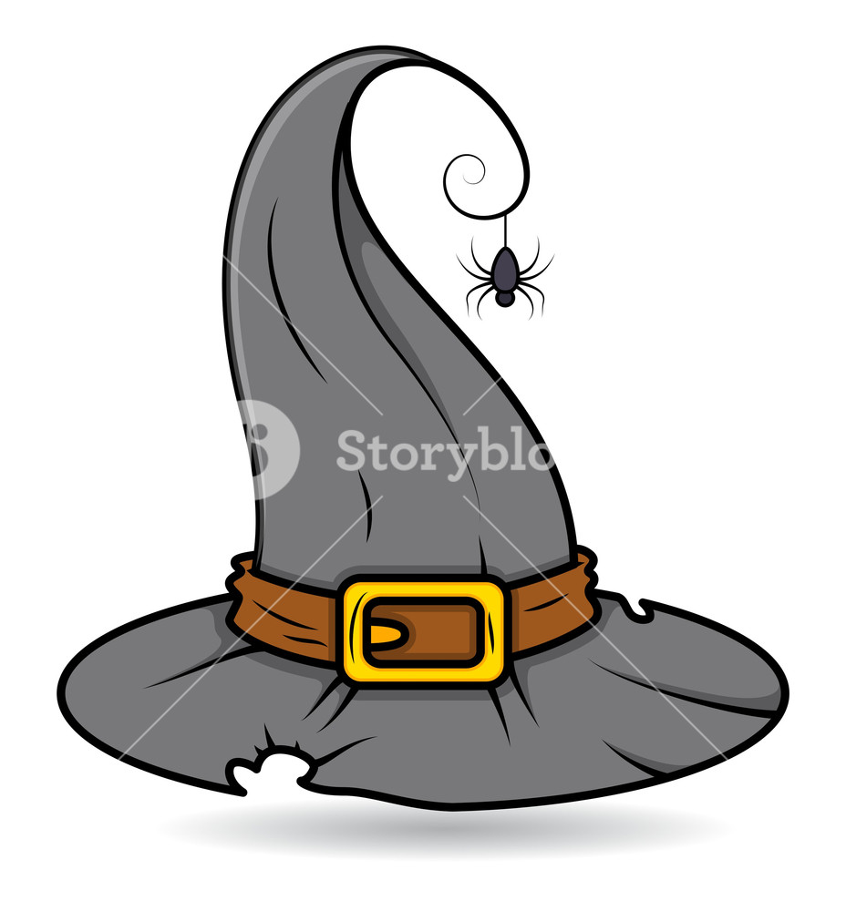 928x1000 Witch Hat With A Spider Vector Illustration Royalty Free Stock