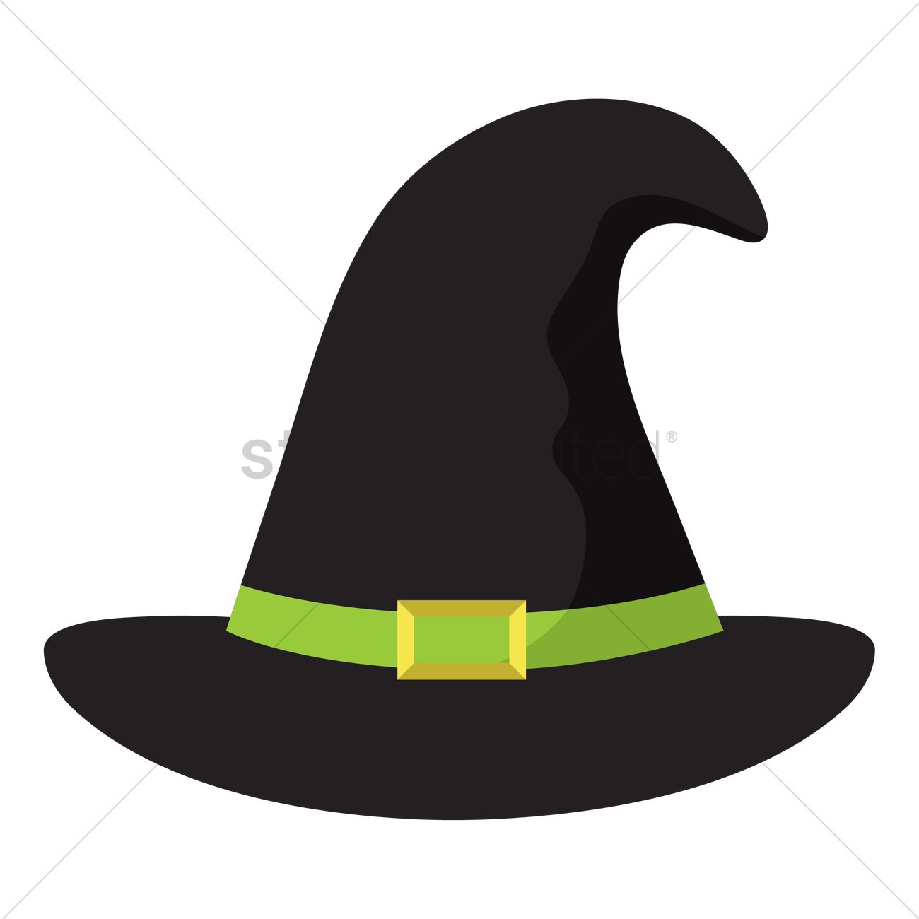 1300x1300 Witch Hat Vector Image