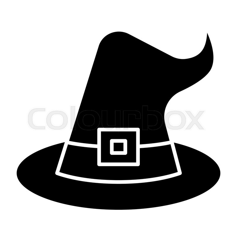 800x800 Witch Hat Solid Icon Wizard Hat Stock Vector Colourbox