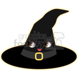 300x300 Halloween Witch Hat Cartoon Character Vector Image Clipart