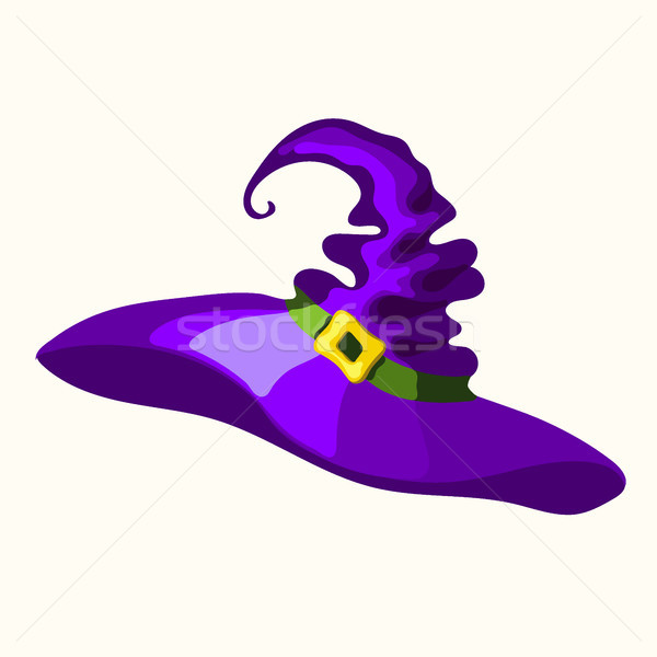 600x600 Halloween Vector Purple Old Magic Witch Hat Vector Illustration