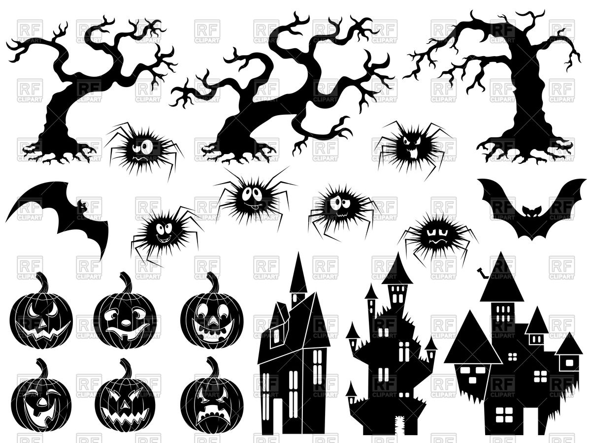 1200x900 Set Of Different Halloween Silhouettes Vector Image Of Silhouettes