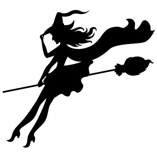 539x539 Witch Fly Silhouette Vector Set Free Download