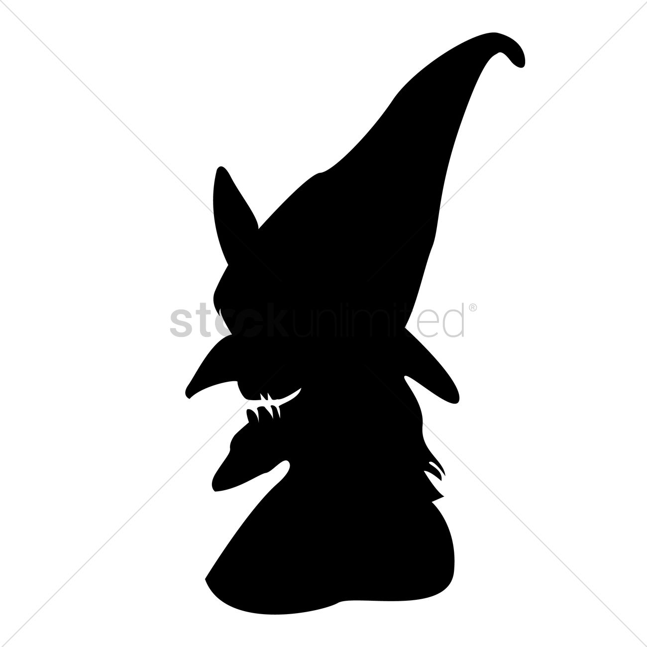 1300x1300 Witch Silhouette Vector Image
