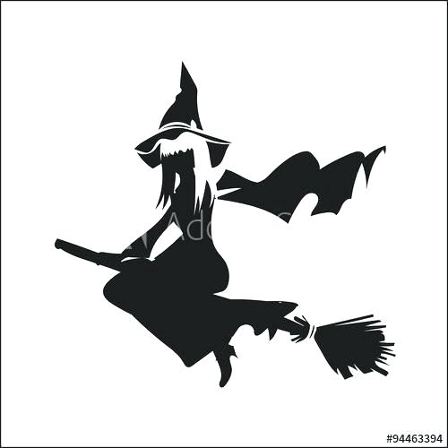 500x500 Witch Silhouette Template