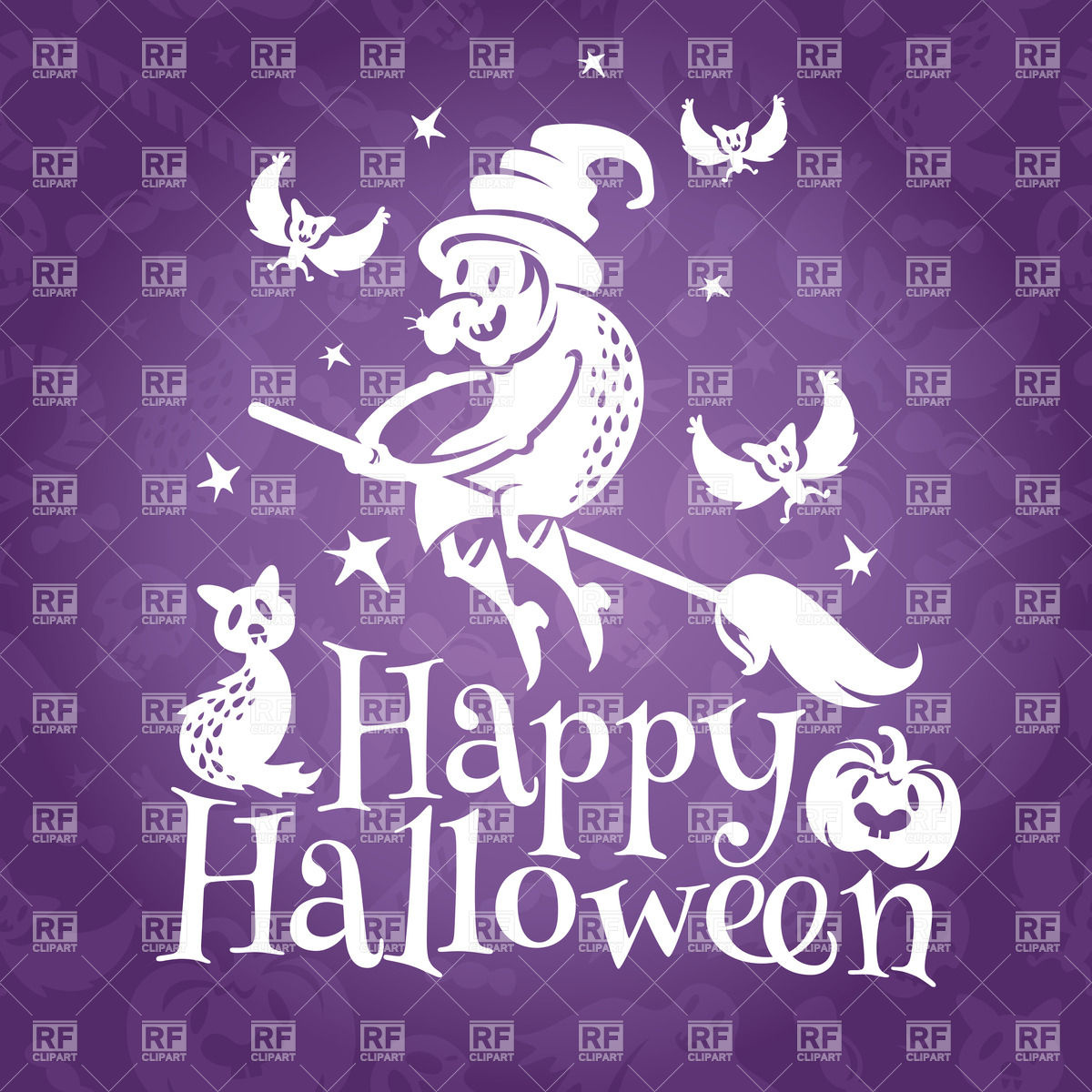 1200x1200 Happy Halloween Greeting Card With Old Ugly Witch Vector Image
