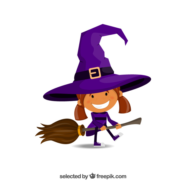 626x626 Little Witch Vector Free Download
