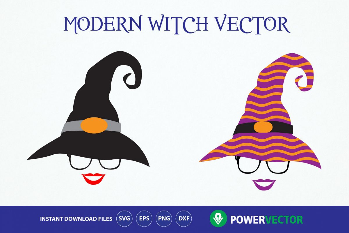 1200x800 Modern Witch Vector Clipart