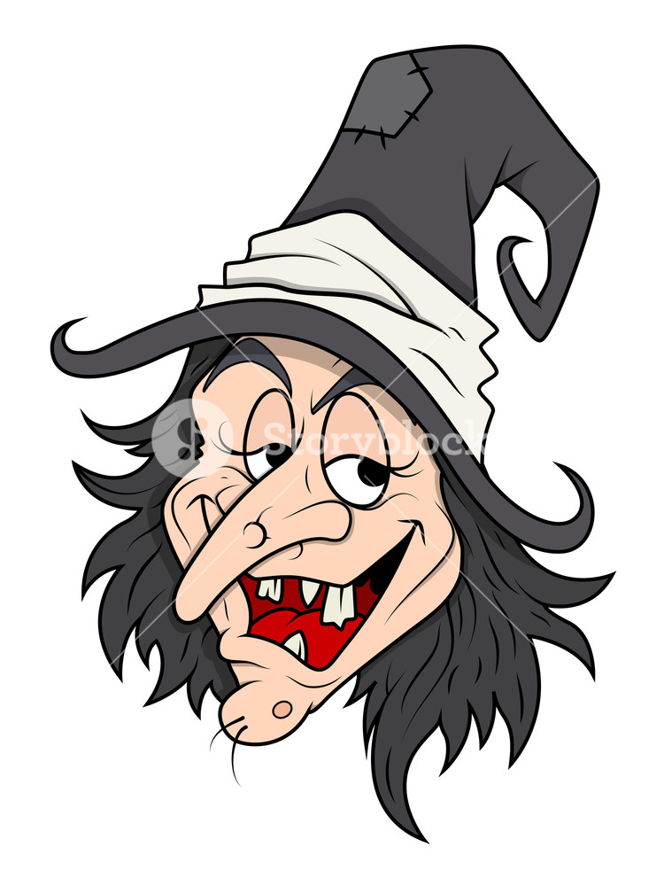 750x1000 Smiling Cunning Halloween Witch Vector Royalty Free Stock Image