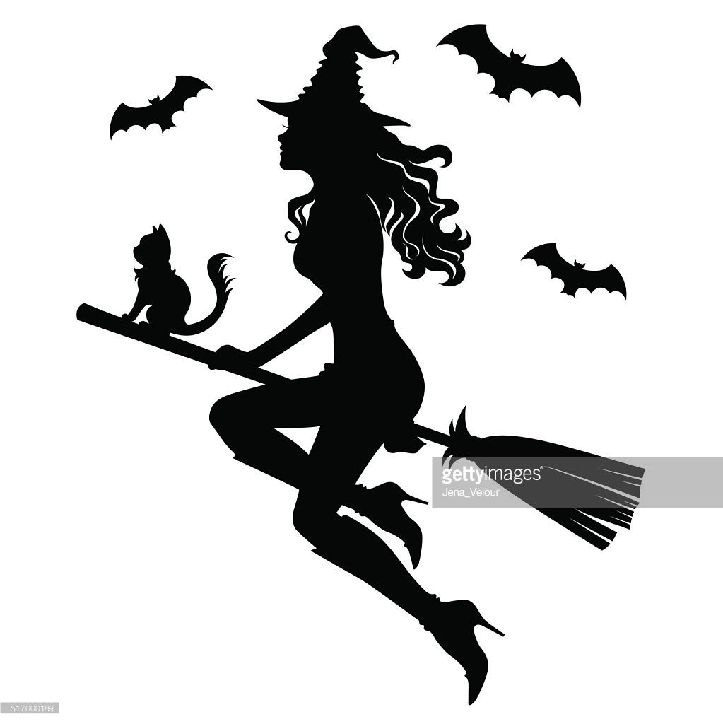1023x1024 The Beautiful Silhouette Of A Witch On A Broom Cricut