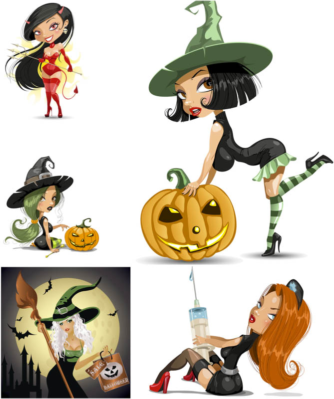 669x800 Witch Halloween Illustrations Vector Free Stock Vector Art