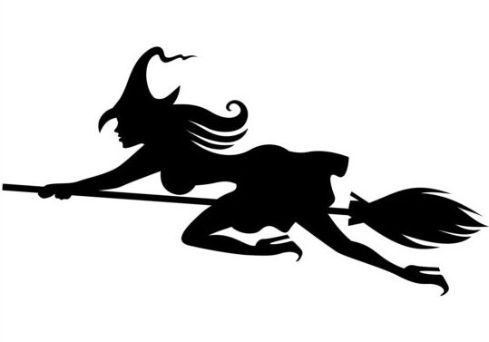 539x377 Witch Fly Silhouette Vector Set Free Download