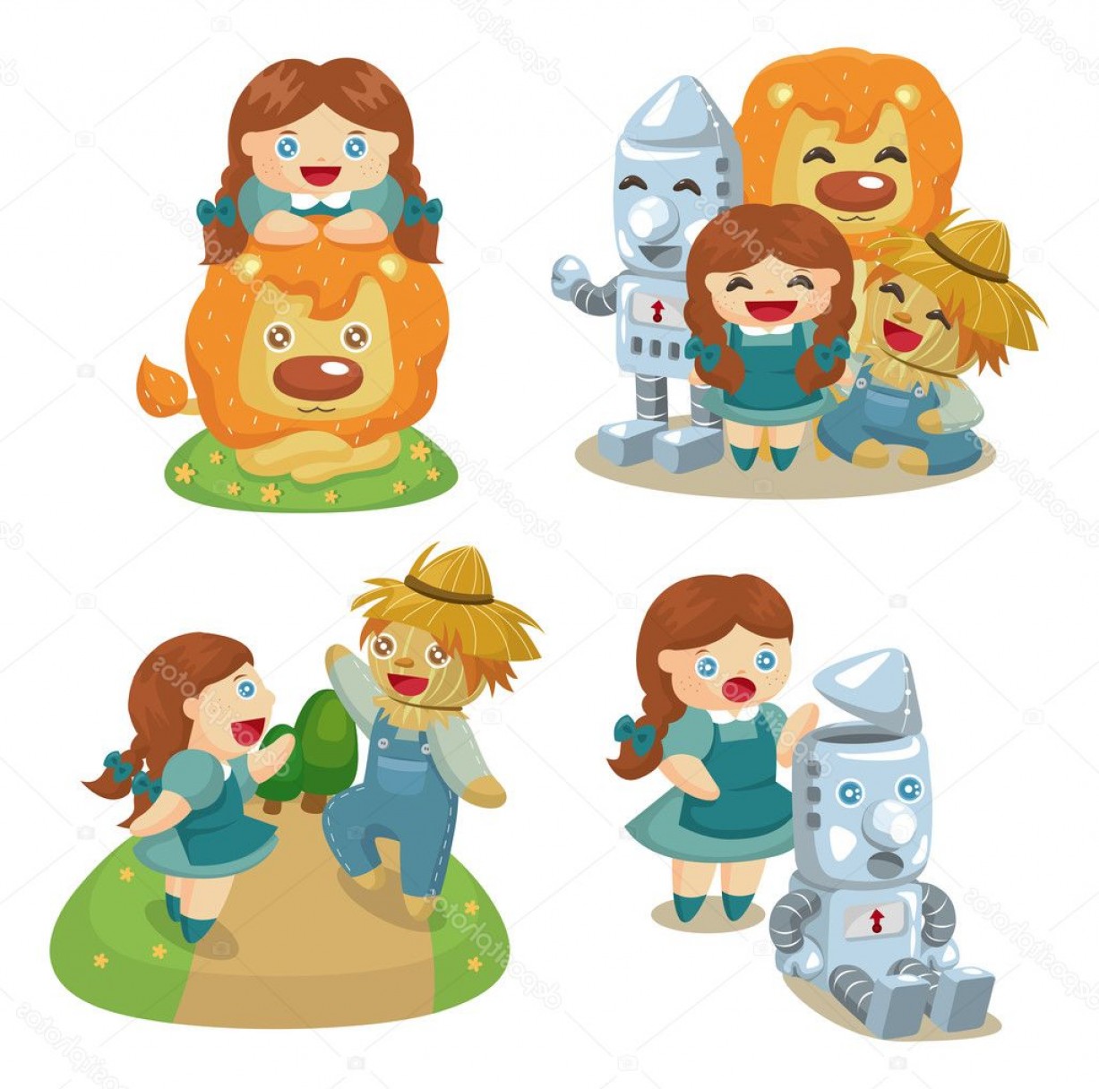 1227x1216 Stock Illustration The Wizard Of Oz Soidergi