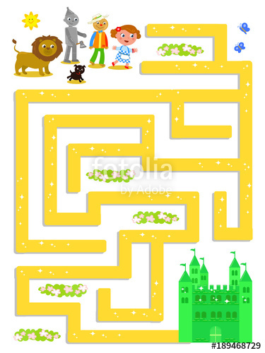375x500 Wizard Of Oz Labyrinth Help Dorothy To Find The Way Stock Image