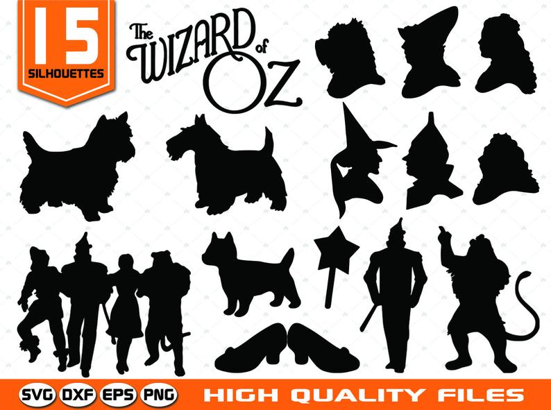 794x591 The Wizard Of Oz Silhouette Vector Etsy