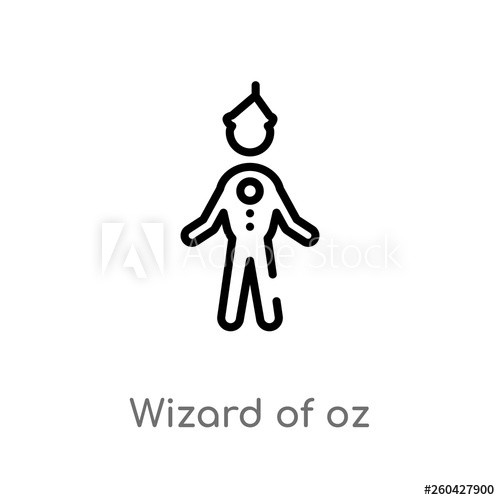 500x500 Outline Wizard Of Oz Vector Icon Isolated Black Simple Line