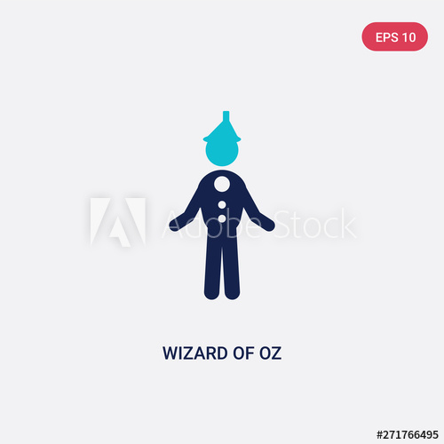 500x500 Two Color Wizard Of Oz Vector Icon From Literature Concept