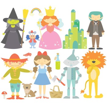350x350 Fairy Tale The Wonderful Wizard Of Oz Digital Clipart Vector Set