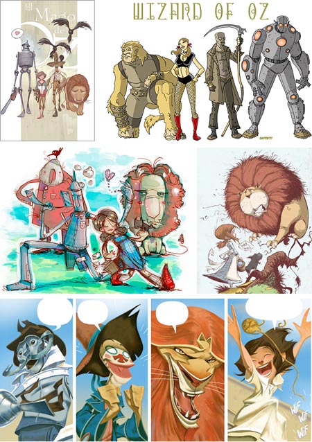 450x638 Wizard Of Oz Characters Reinterpreted Lines And Colors