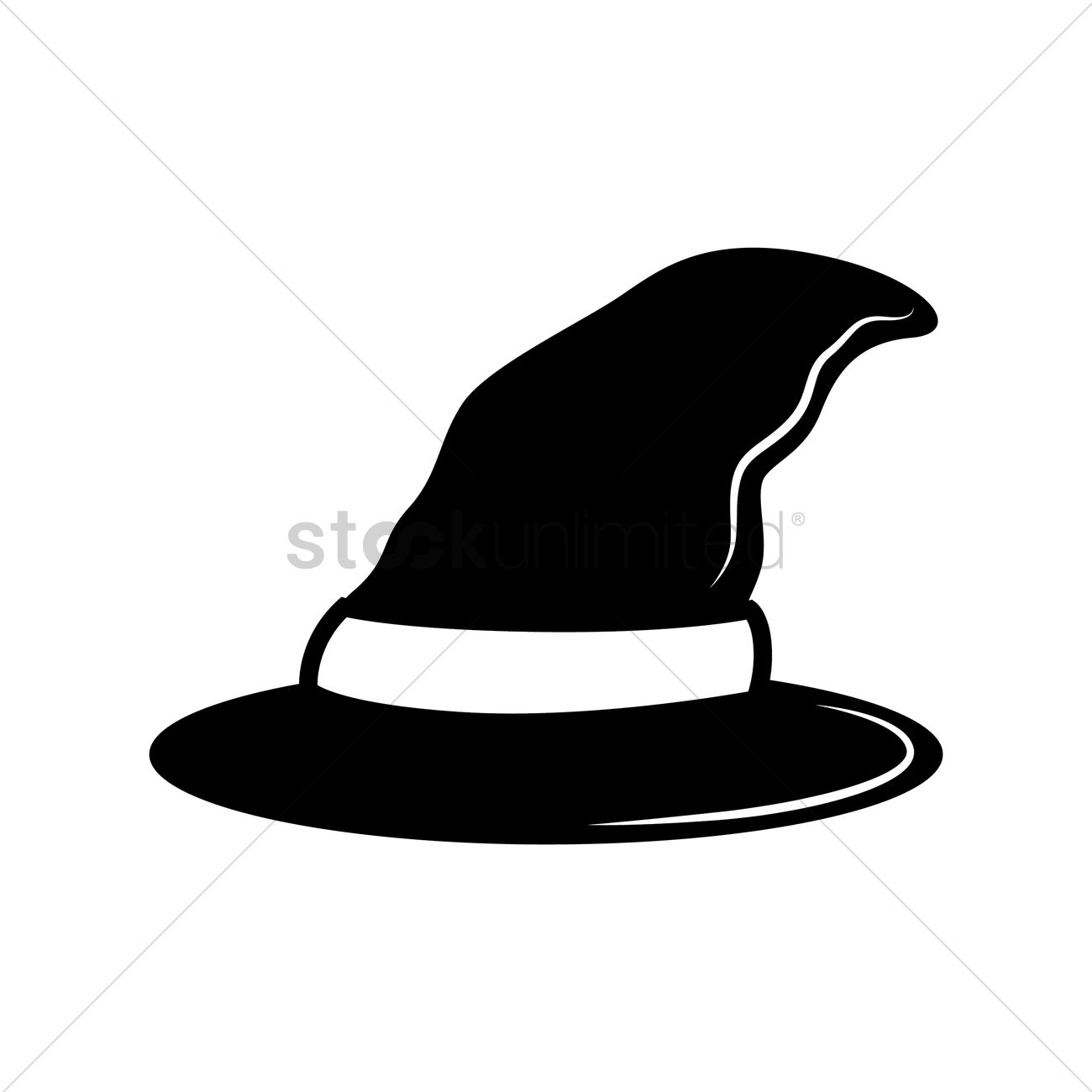 Silhouette Of A Wizard Hat Vector Image 1300x1300 Silhouette Of A Wizard Hat Vector Image