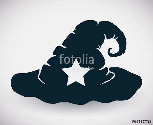 Wizard Hat Silhouette, Vector Illustration Stock Image 500x408 Wizard Hat Silhouette, Vector Illustration Stock Image