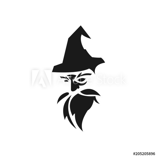 Old Wise White Wizard Vector 500x500 Old Wise White Wizard Vector