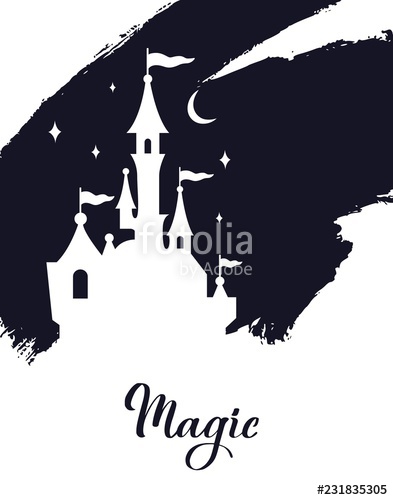 Fairy Tale Vector Castle Silhouette Wizard World Stock Image 393x500 Fairy Tale Vector Castle Silhouette Wizard World Stock Image