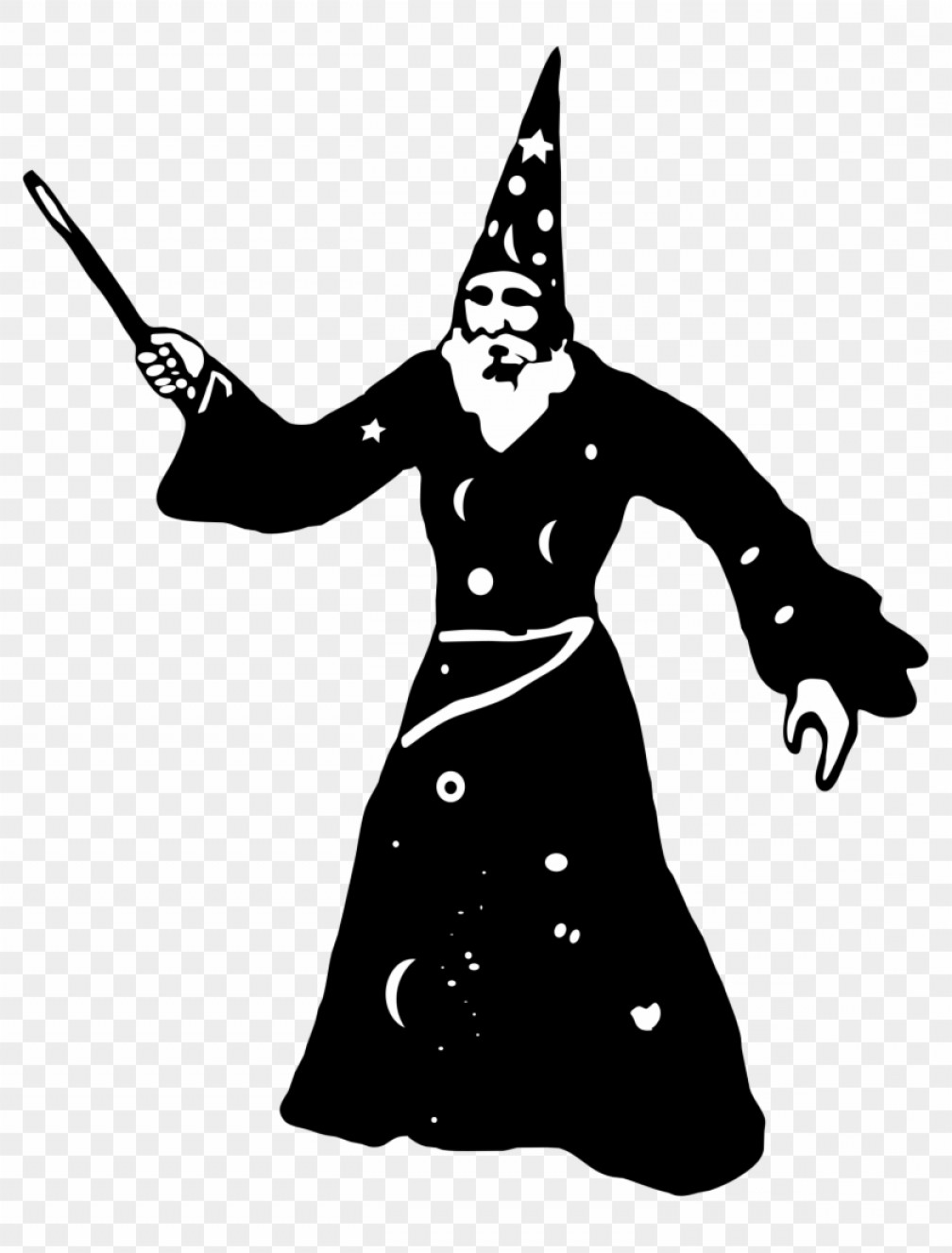 1008x1327 Wizard Vector Black And White Hoodamathrun