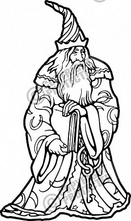 268x450 Wizard Vector Clipart Illustration Download Coloring Sheets